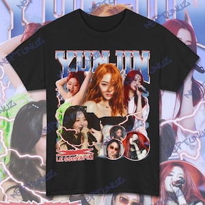 Camiseta Yunjin Kpop Boyband Music Vintage Retro Estética Estilo Gráfico Camiseta Hombres Mujeres