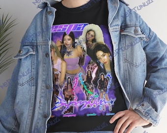 SUPERNOVA AESPA Kpop Girlband T-Shirt: Vintage Retro Grafik T-Shirt - Fanmode