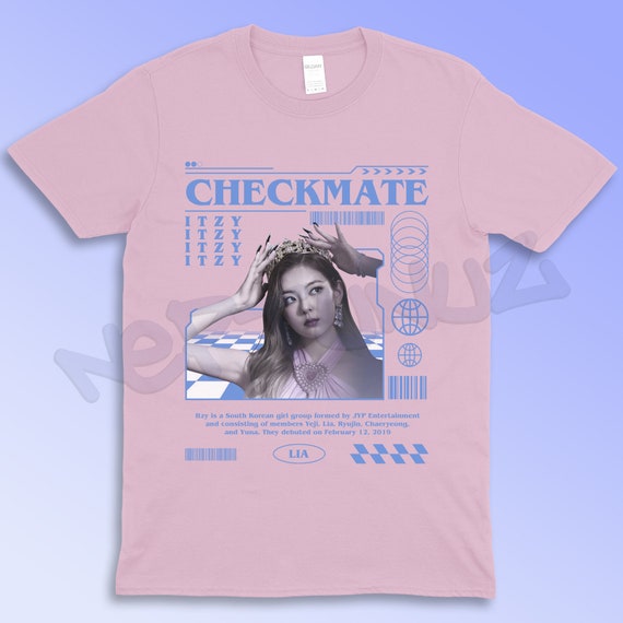 ITZY Lia Shirt Checkmate Kpop Girlband Music Vintage Retro 