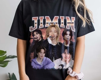 JIMIN Shirt: Kpop Vintage Graphic Tee, Bootleg Style T-Shirt
