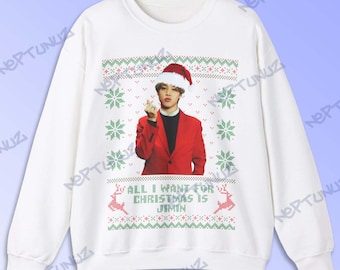 Suéteres feos de Kpop: sudadera navideña de Jimin, moda para fans