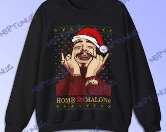 Camiseta navideña divertida, Home Malone, sudaderas parodia, suéter feo para hombres y mujeres