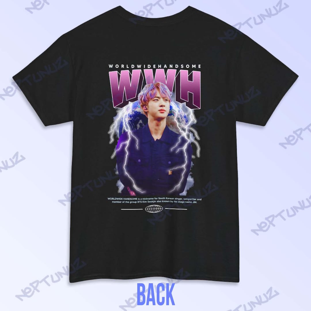 BTS ジン WORLDWIDE HANDSOME Tシャツ Lサイズ BTS Jin: “Worldwide Handsome” Tee - Fashion Chingu