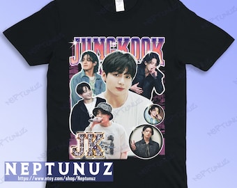 Kpop T-shirt Jeon Jungkook: Retro Boyband Music Vintage Graphic