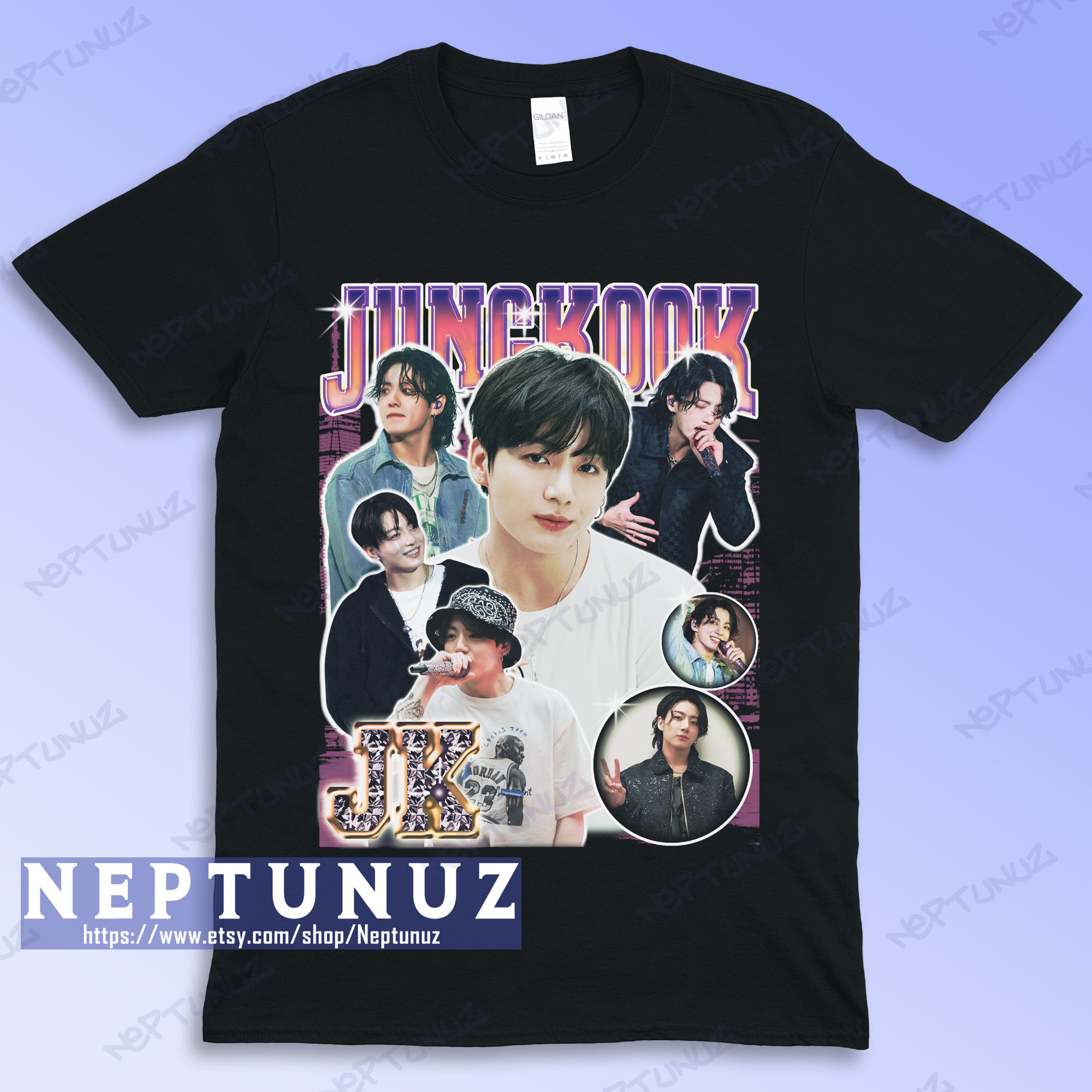 Kpop T-shirt Jeon Jungkook: Retro Boyband Music Vintage Graphic