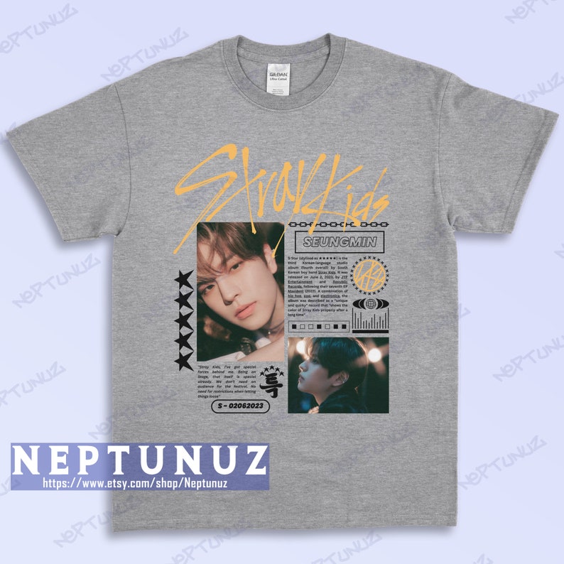 SEUNGMIN Shirt, Kpop Tshirt, Boyband Music Vintage Retro Aesthetic