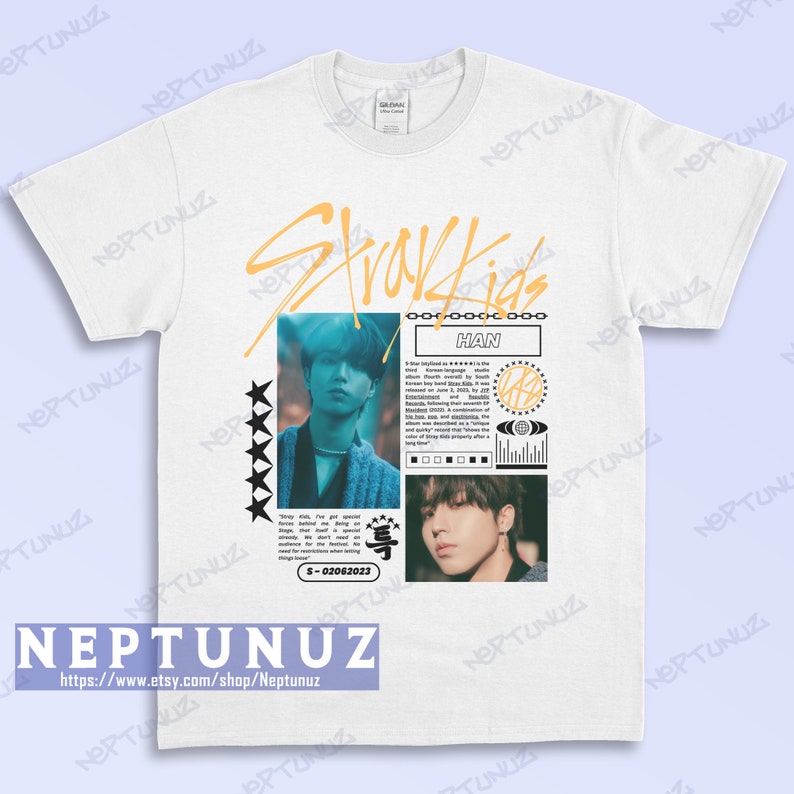 HAN Shirt, Kpop Tshirt, Boyband Music Vintage Retro Aesthetic Graphic