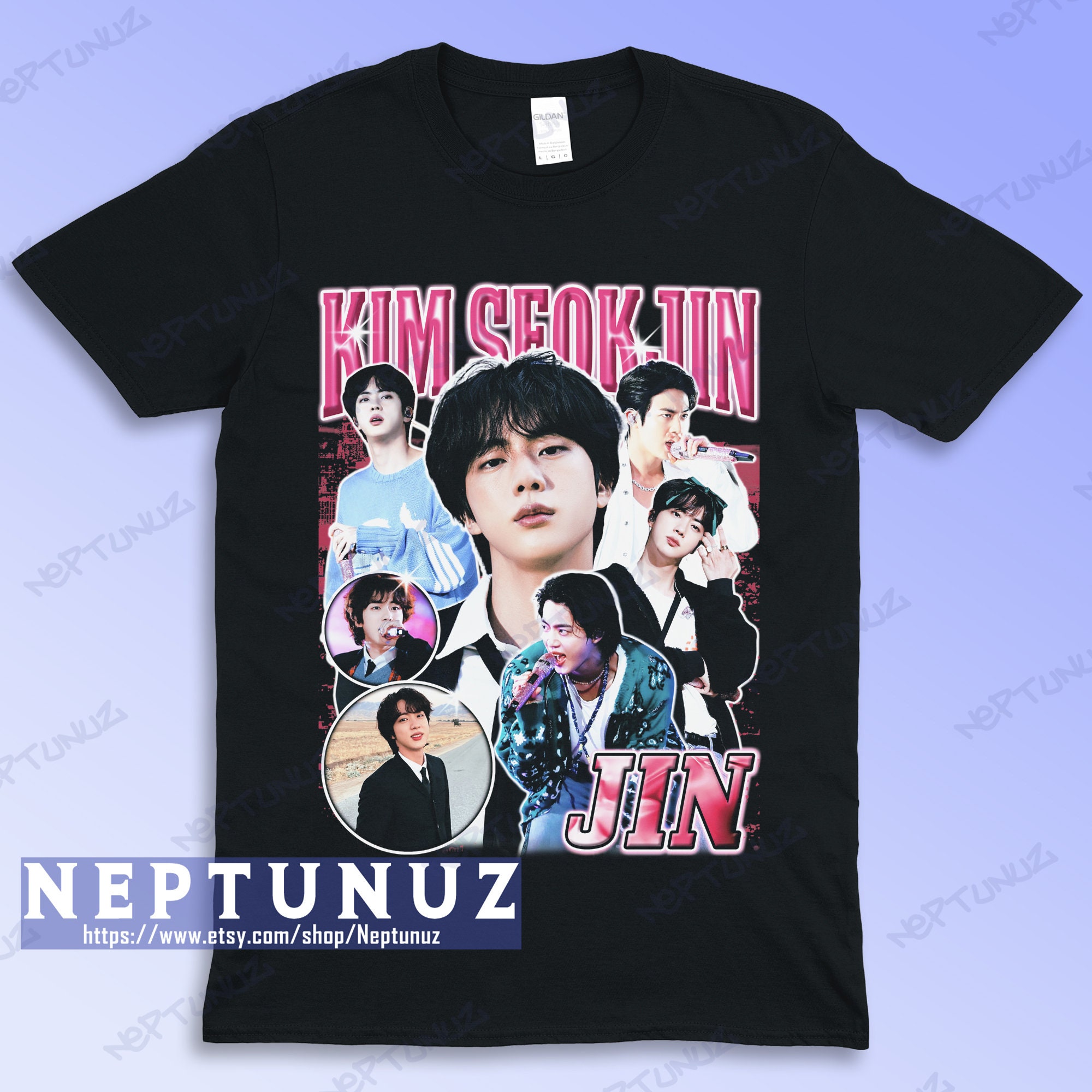 アイドル RUN SEOKJIN T-Shirt (Dark Grey) M Retro Run Seokjin Ep Tour Shirt, Jin Tour 2025 Tshirt, Echo