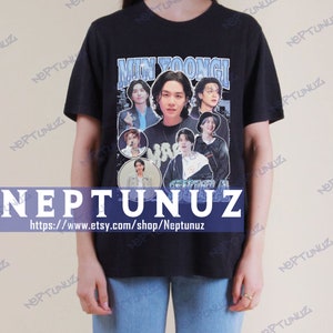 Kpop T-shirt YOONGI: Retro Boyband Music Vintage Graphic Tee - Fanmode bild 3