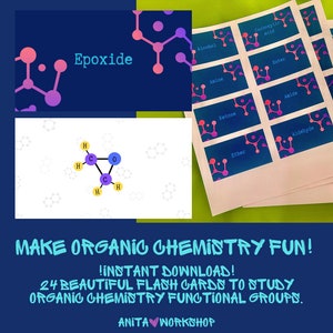 Cartes éclair sur la chimie organique | Beaux matériaux d'étude de chimie organique | Enseignement des sciences | Meilleures cartes d'étude de chimie organique