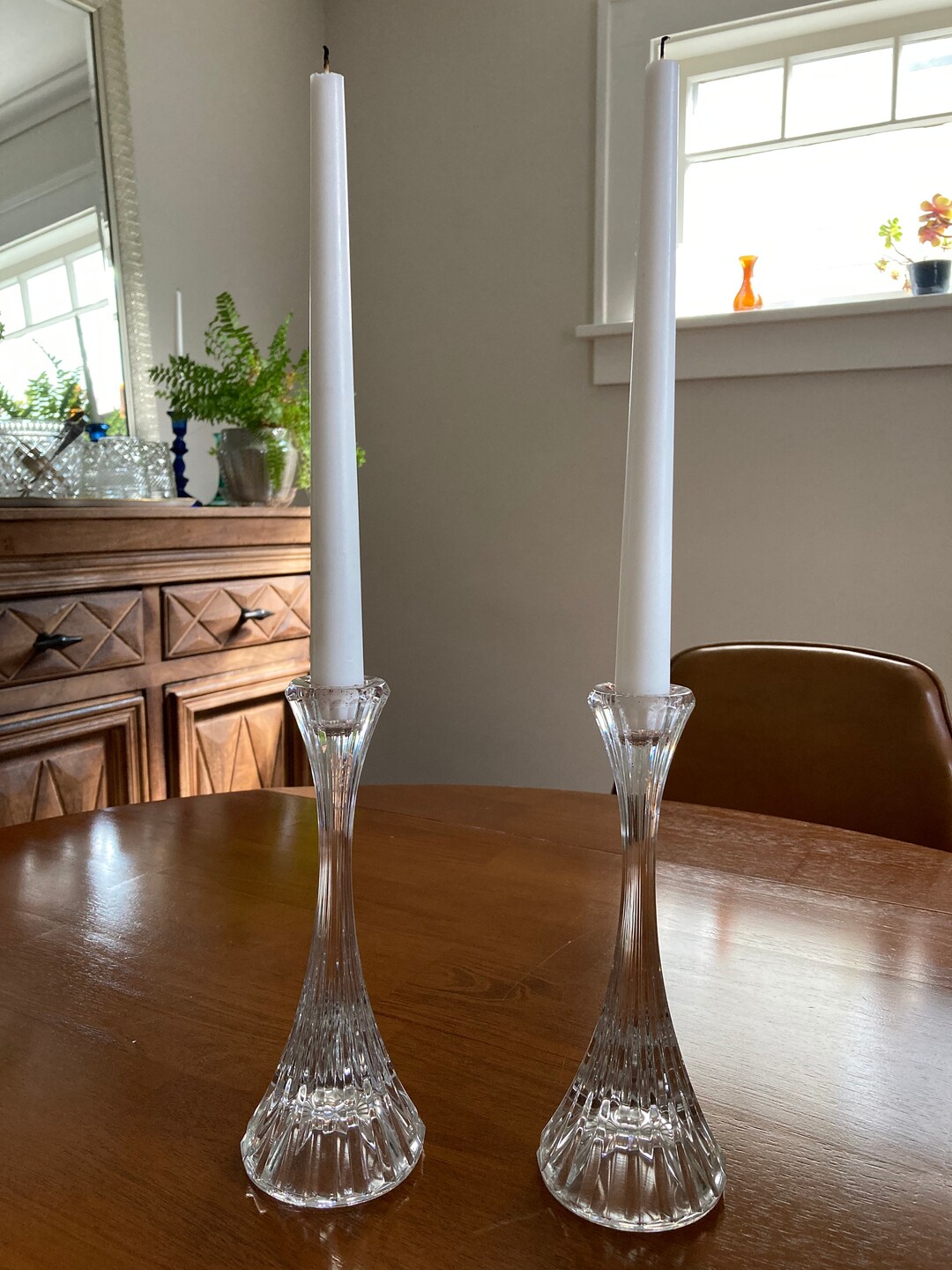 Vintage Mikasa Crystal Candle Holders Etsy