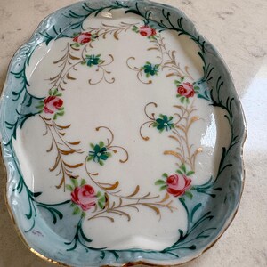 Hand painted vintage trinket dish