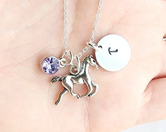 Horse Necklace for Girls-Horse Necklace Gift-Horse Charm Necklace-Running Horse Gift-Equestrian Necklace-Horse lover gift