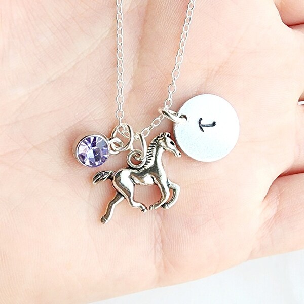 Horse Necklace for Girls-Horse Necklace Gift-Horse Charm Necklace-Running Horse Gift-Equestrian Necklace-Horse lover gift