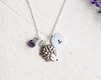 Hedgehog Necklace-Personalized Hedgehog Gift-Hedgehog Charm-Necklace for Girls-Hedgehog Gift for Women-Hedgehog Charm Necklace