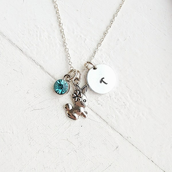 Bunny Necklace for Girls-Easter Necklace-Easter Gift for Girls-Personalized Rabbit Necklace-Easter Jewelry