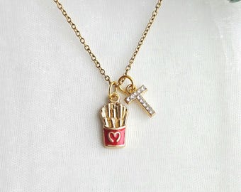 French Frie Necklace-IVF Transfer Day Gift-Gift for Mom to be