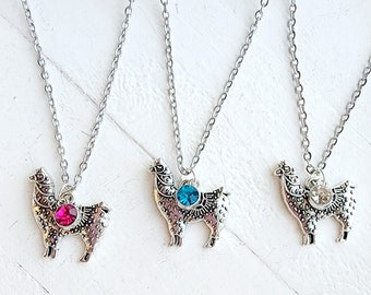 Llama Necklace for Girls-Alpaca Necklace Personalized-Cute Llama Necklace-Llama Gifts-Llama Jewelry-Llama Lover gift
