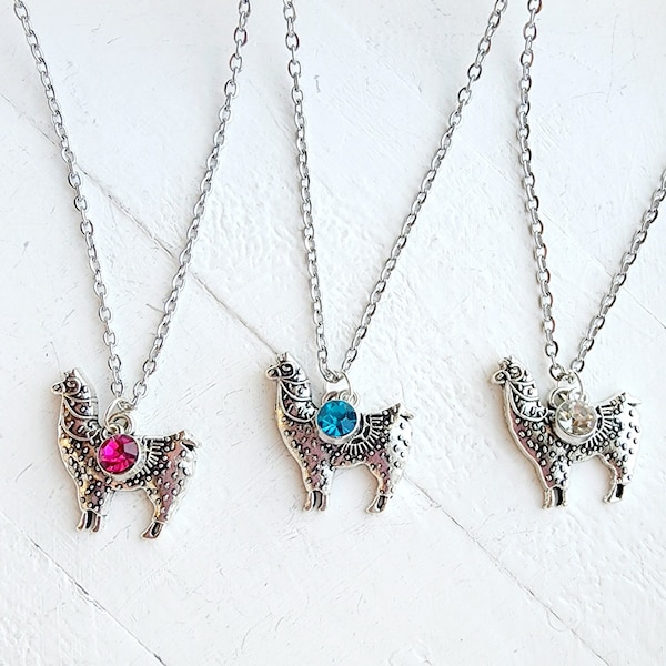 Llama Necklace for Girls-Alpaca Necklace Personalized-Cute Llama Necklace-Llama Gifts-Llama Jewelry-Llama Lover gift