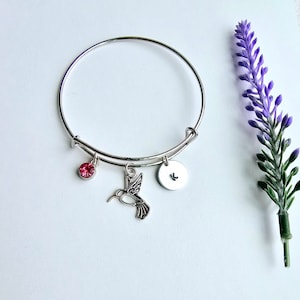 Hummingbird Bracelet-Hummingbird Gift-Humming bird Jewelry-Charm Bracelet