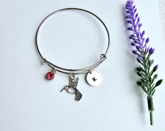 Hummingbird Bracelet-Hummingbird Gift-Humming bird Jewelry-Charm Bracelet