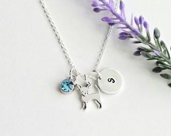 Chihuahua Necklace-Chihuahua Gift for Girls-Personalized Dog Necklace-Pet Loss Gift-Cute Dog Gift-Chihuahu Charm Necklace