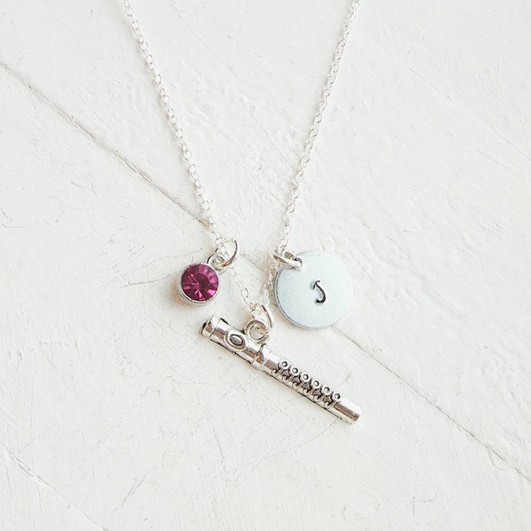 Flute Necklace for Girls-Flute Charm Necklace-Music Necklace-Music Jewelry for Women-Band Player Gift-Flute Plater Gift