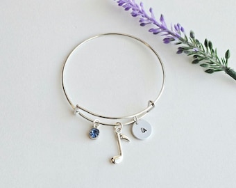 Music Note Bracelet-Music Jewelry for Women-Music Charm Bracelet-Music Lover Gift-Music Teacher Gift-Bracelet for Musician