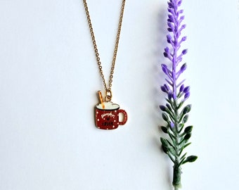 Pumpkin Spice Necklace-Pumpkin Lover Gift-Fall Jewelry-Coffee Lover Gift