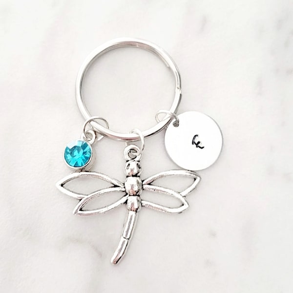Dragonfly Keychain-Personalized Dragonfly Gift-Drangonfly Gift for Women-Birthday Gift-Keychain for Girls