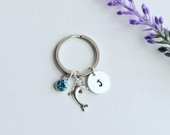 Dolphin Keychain-Dolphin Gift for Girls-Personalized Dolphin Jewelry-Dolphin gifts-Ocean Animal keychain