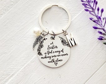 Sister Keychain-Keychain for Sister-Gift for Sister-Best Friend Keychain-Personalized Sister Gift