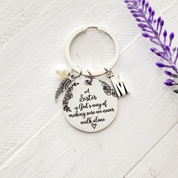 Sister Keychain-Keychain for Sister-Gift for Sister-Best Friend Keychain-Personalized Sister Gift