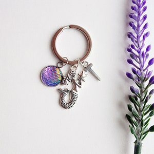 Mermaid keychain-Mermaid Gifts-Personalized Mermaid Keychain-Mermaid gifts for women-Mermaid lover Gift-Mermaid Jewelry for her