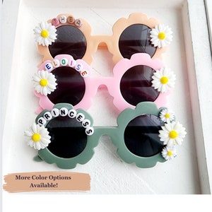 Sunglasses for Girls-Flower Girl Gift-Personalized Toddler Sunglasses-Daisy Sunglasses-Gift for Girls-Kids Sunglasses