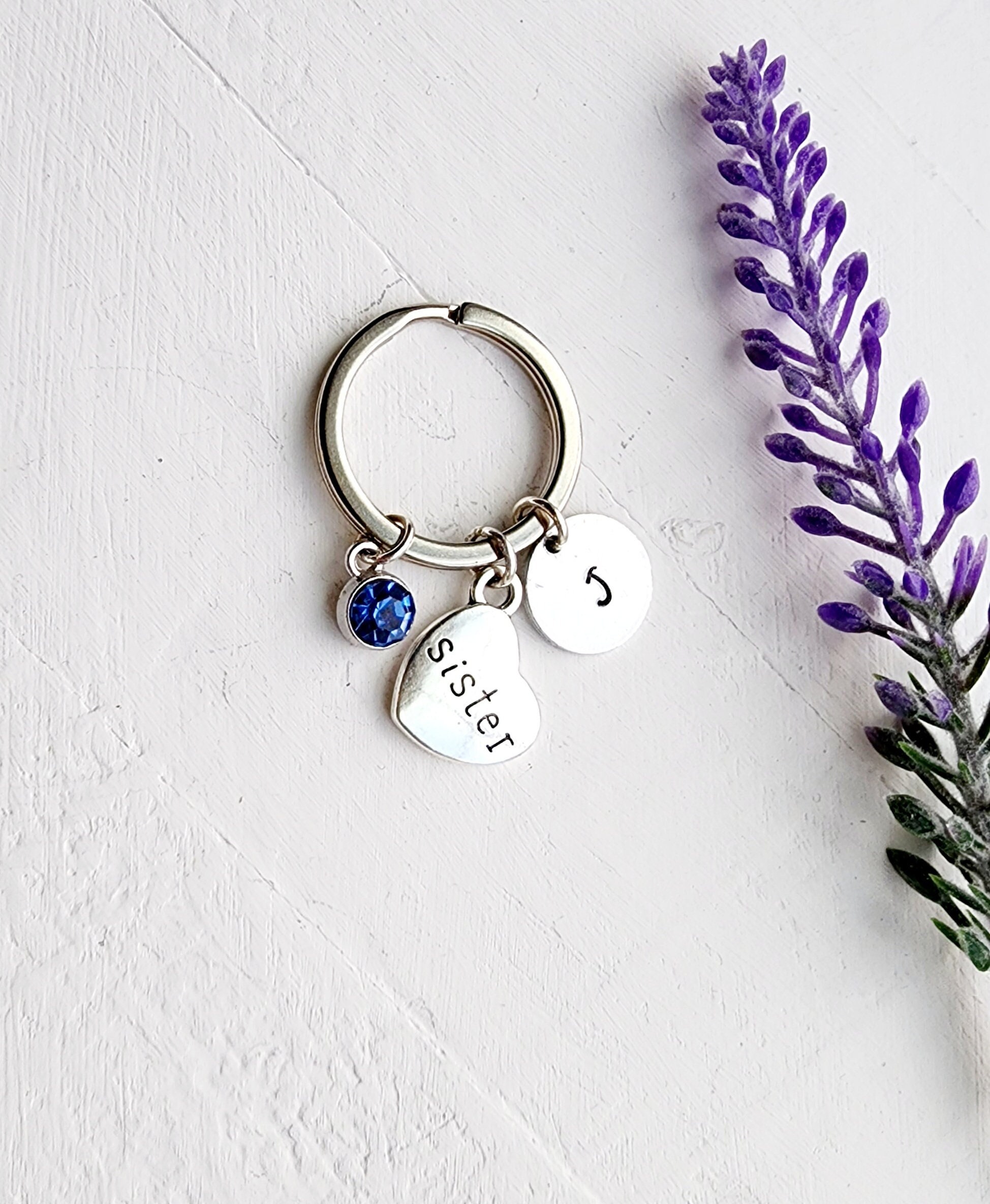 Sister Keychain-Personalized Keychain for Sister-Gift for Sister-Friendship Keychain-Friendship Gift for Sister-Gift for Sibling
