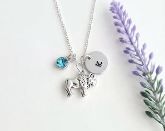 Buffalo Charm Necklace-Bison Necklace for Women-Gift for Girls