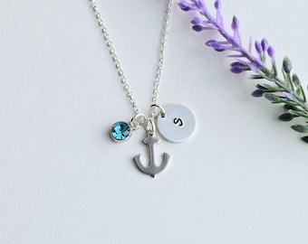 Anchor Necklace-Anchor Jewelry-Nautical Necklace-Sailing Neckalce-Necklace for Women