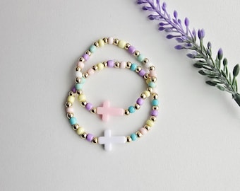 Cross Bracelet for Girls-Toddler Bracelet-Easter Jewelry for kids-Baptism Gift for Girls-Christian Bracelet-Confirmation Gift for Girls