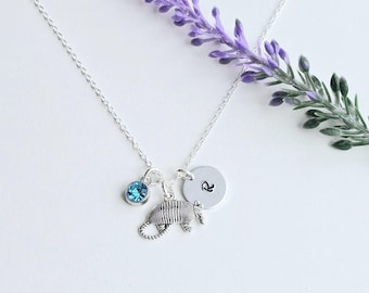 Armadillo Necklace, Armadillo Gift, Personalized Armadillo Charm Necklace, Armadillo Lover Gift, Texas State Animal, Necklace for Girls