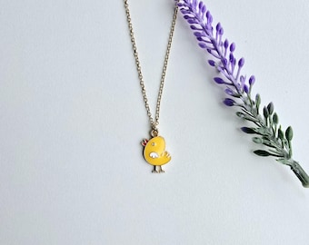 Chicken Necklace for Girls-Easter Necklace for Girls-Chicken Lover Gift-Easter Basket Gift-Kids Jewelry-