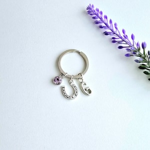 Horseshoe Keychain-Personalized Horseshoe Gift-Good Luck Gift-Horse Lover Gift-Keychain For Girls