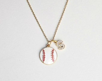 Personalized Baseball Necklace-Baseball Gift for Women-Baseball Mom Gift-Sports Mom Jewelry