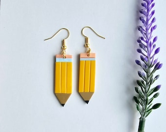 Pencil Earrings for Teacher-Back to School Gift-Teacher Gift-Gift for Teacher-Teacher Appreciation