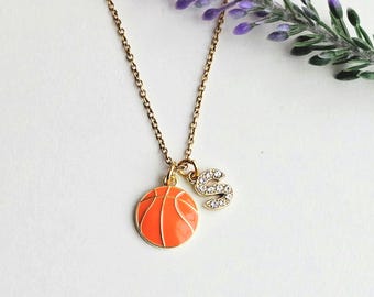 Personalized Basketball Necklace for girls-Basketball Team Gift-Basketball Mom Gift-Custom Sports Gift