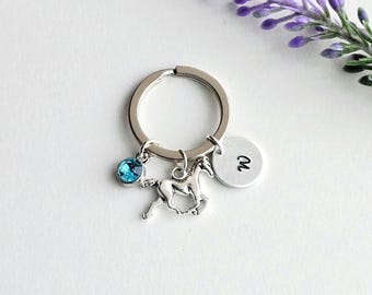 Horse Keychain-Horse Lover Gift-Horse Trainer Gift-Horse Riding Keychain-Horse Gift for Girls-Horse Jewelry-Horse Charm for her