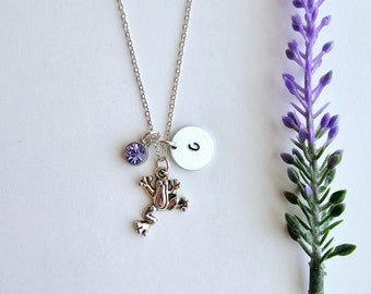 Frog Necklace-Frog Gift for Women-Frog Jewelry-Frog Lover Gift-Personalized Frog Necklace-Friend Gift