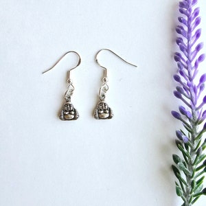 Buddha Earrings-Buddha Dangle Earrings-Buddah Jewelry-Buddah Gift for Women