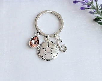 Llavero de balón de fútbol - Regalo de fútbol personalizado - Regalo de equipo de fútbol - Llavero de jugador de fútbol