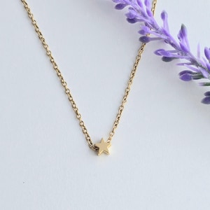 Dainty Star Necklace-Star Pendant Necklace-Celestial Jewelry-Star Jewelry-Necklace for Women-Bead Necklace